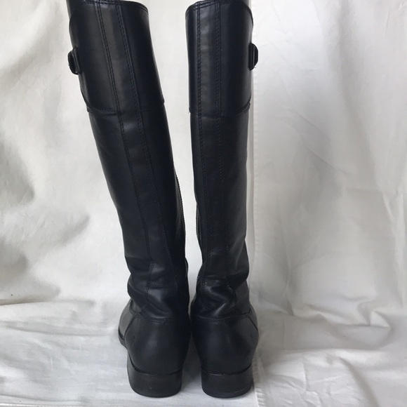 SALE- FRYE -Molly Button Tall- Black Extended Riding Boots 7.5 Medium - Picture 8 of 12